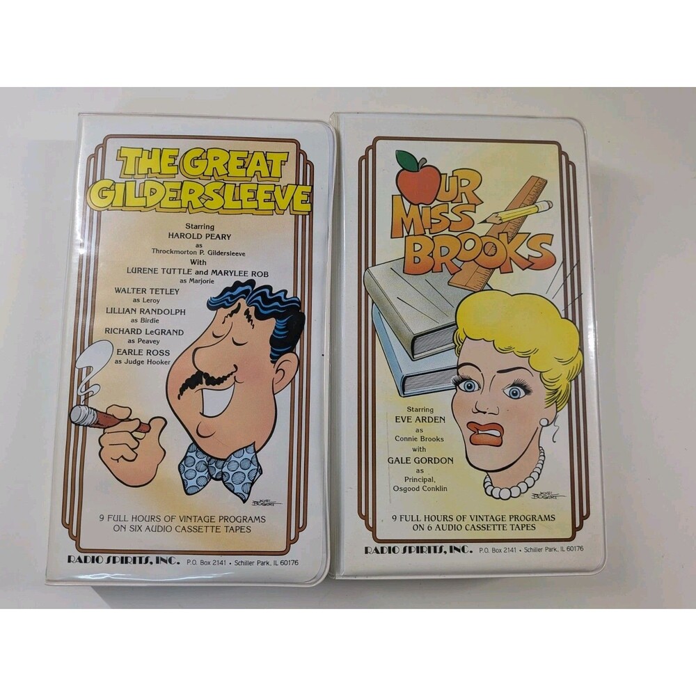 Radio Spirits Our Miss Brooks Great Gildersleeve 12 Cassette Tape Lot OTR Comedy